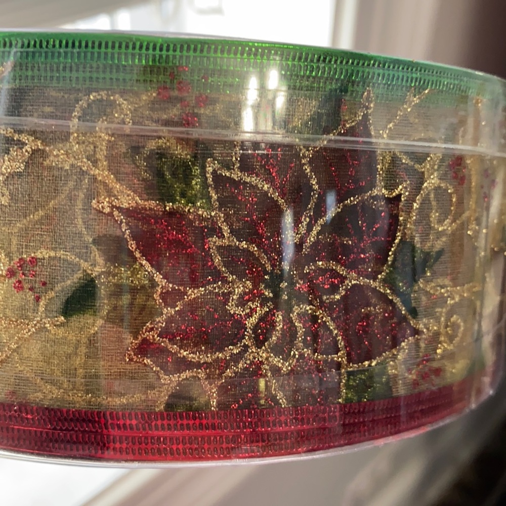 Christmas ribbon, wired